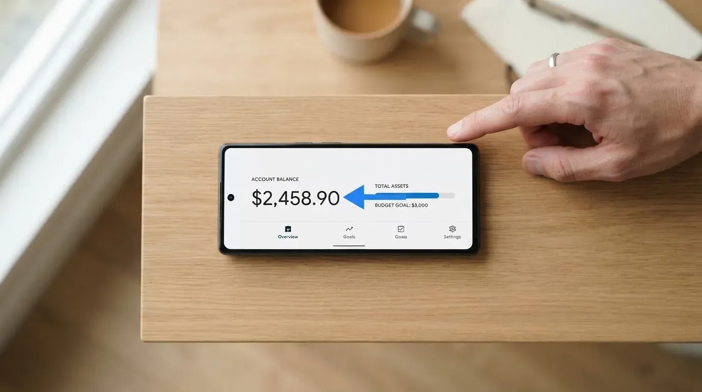 A phone showing a stablecoin transfer screen