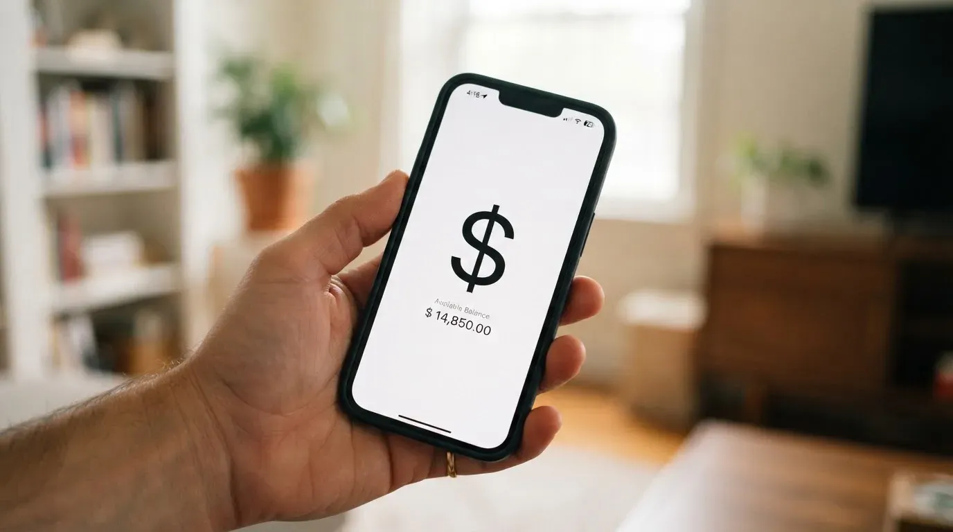 A phone showing a stablecoin transfer screen