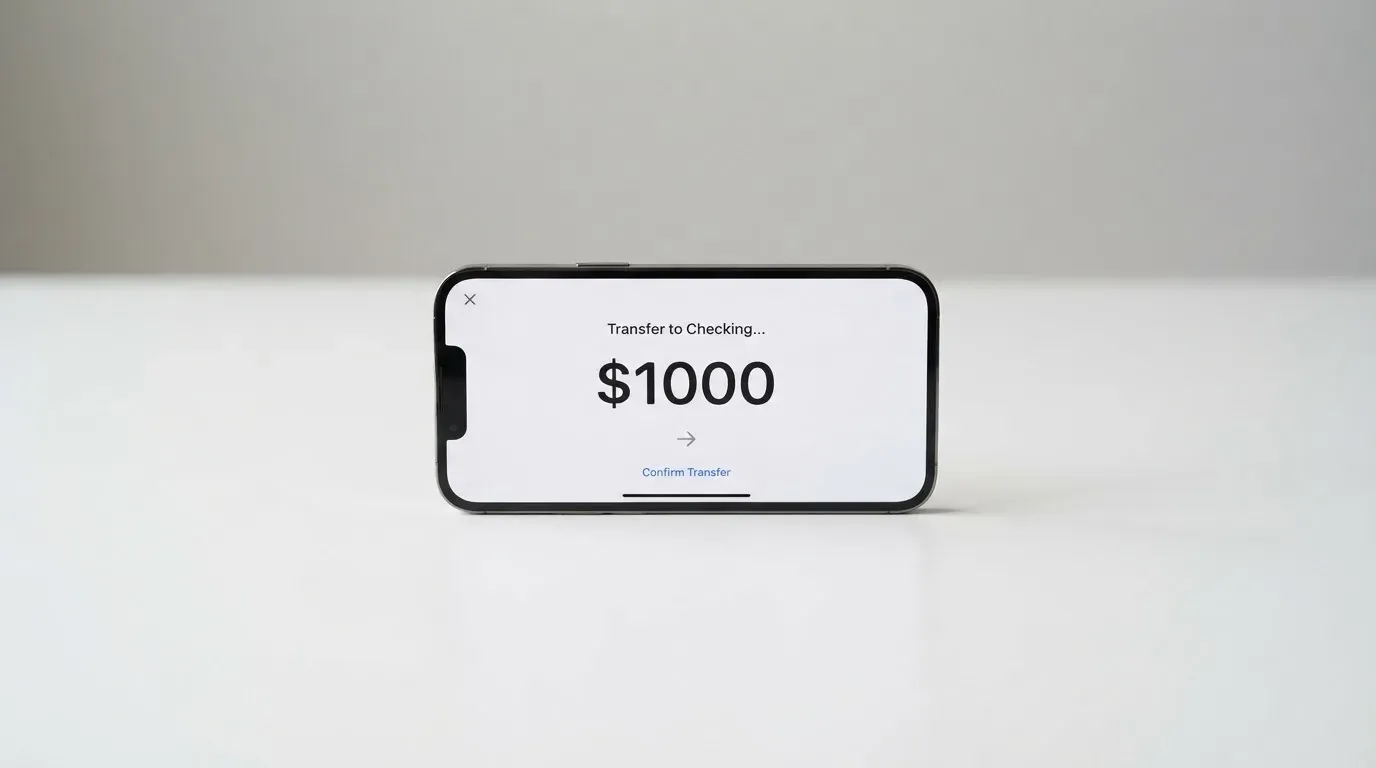A phone showing a stablecoin transfer screen