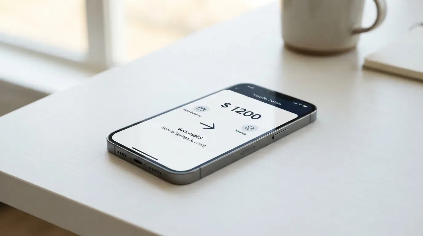 A phone showing a stablecoin transfer screen