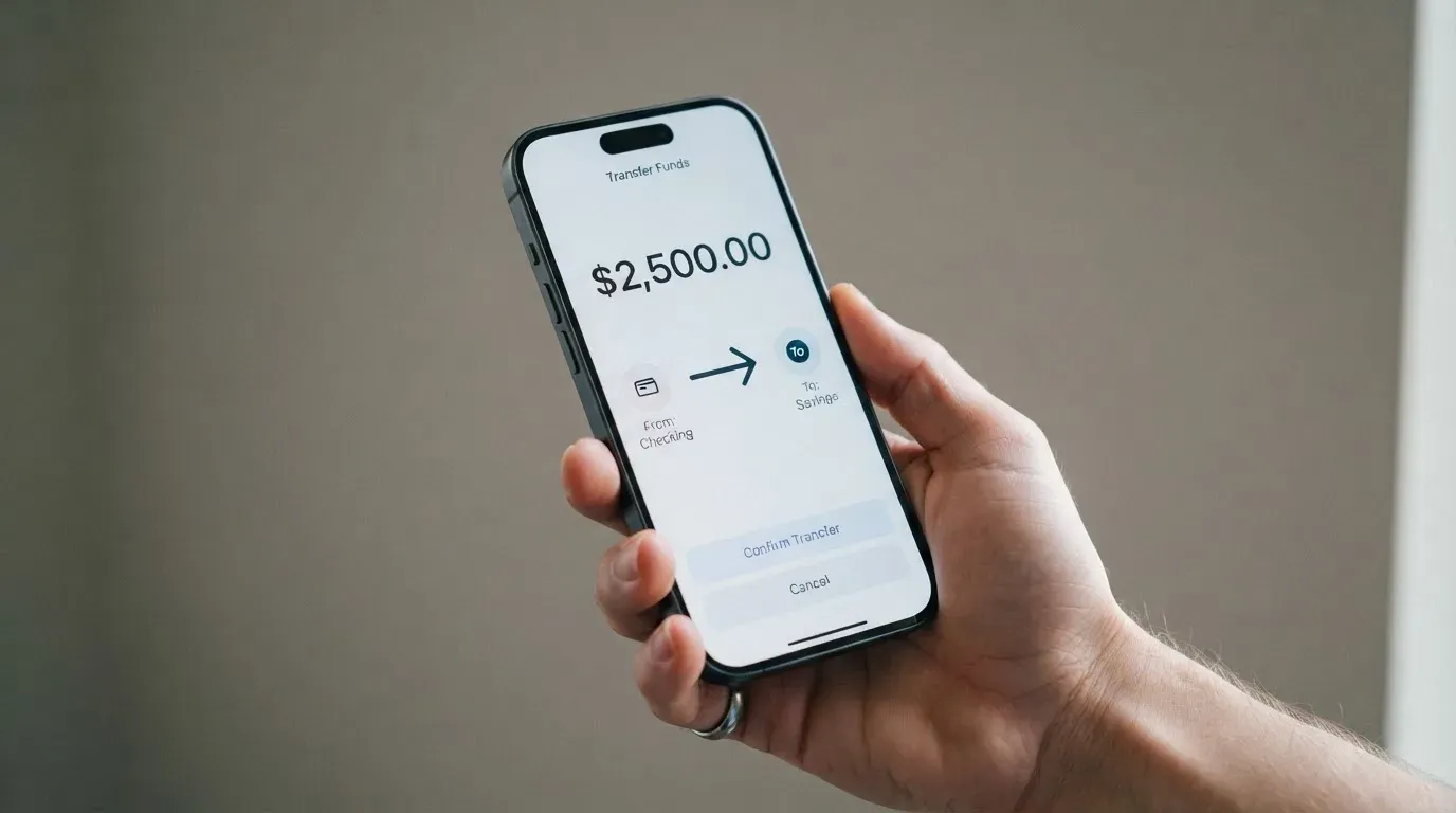 A phone showing a stablecoin transfer screen